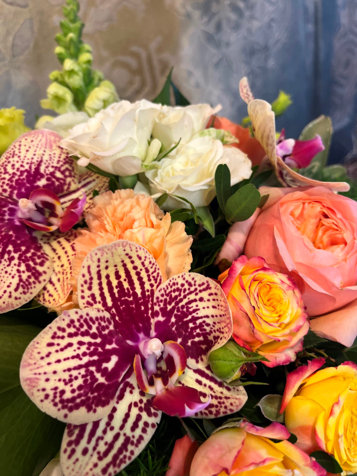 Peach & White Flower Arrangemen