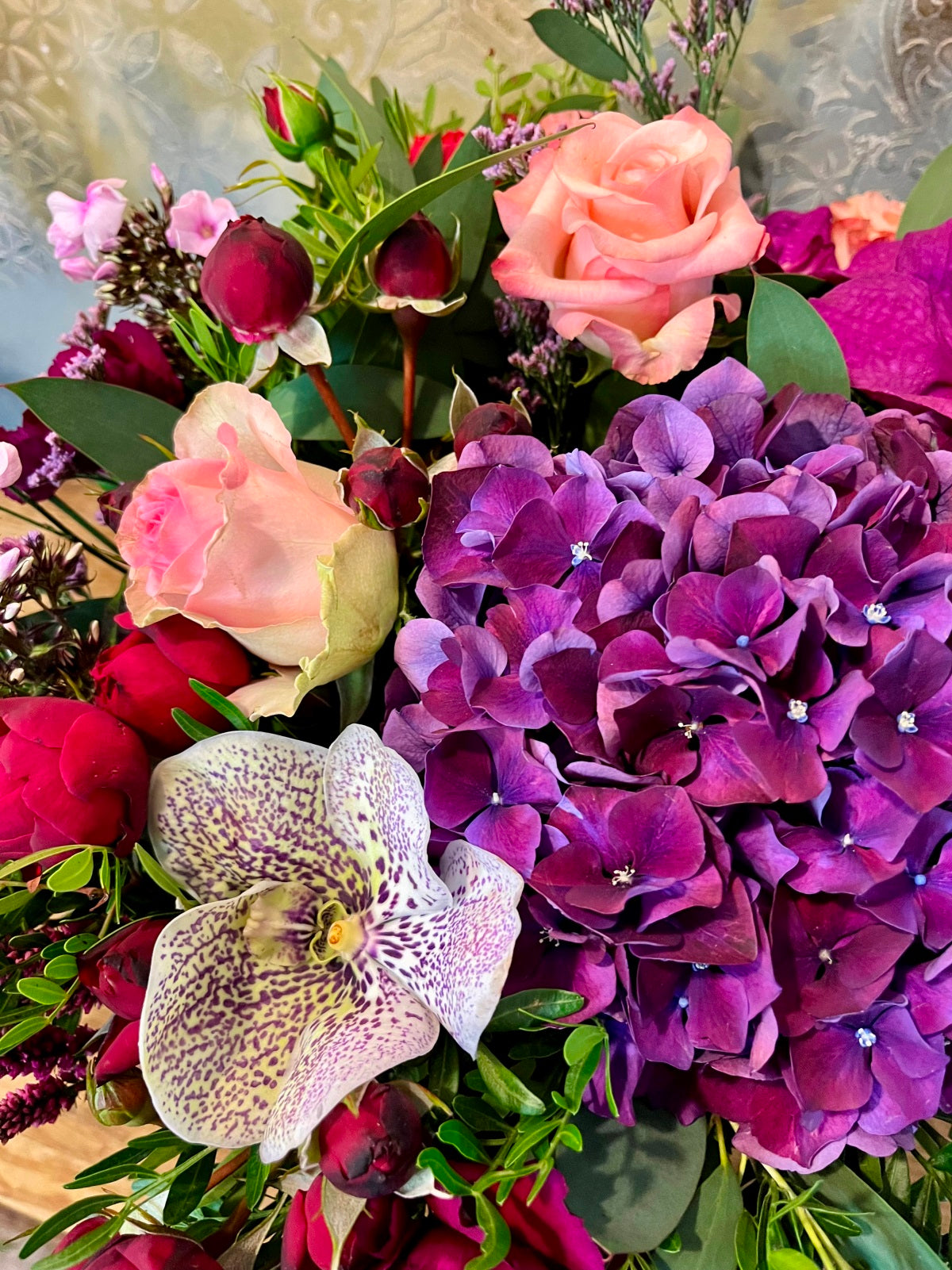 Pink, Purple & Red Flower Bouquet