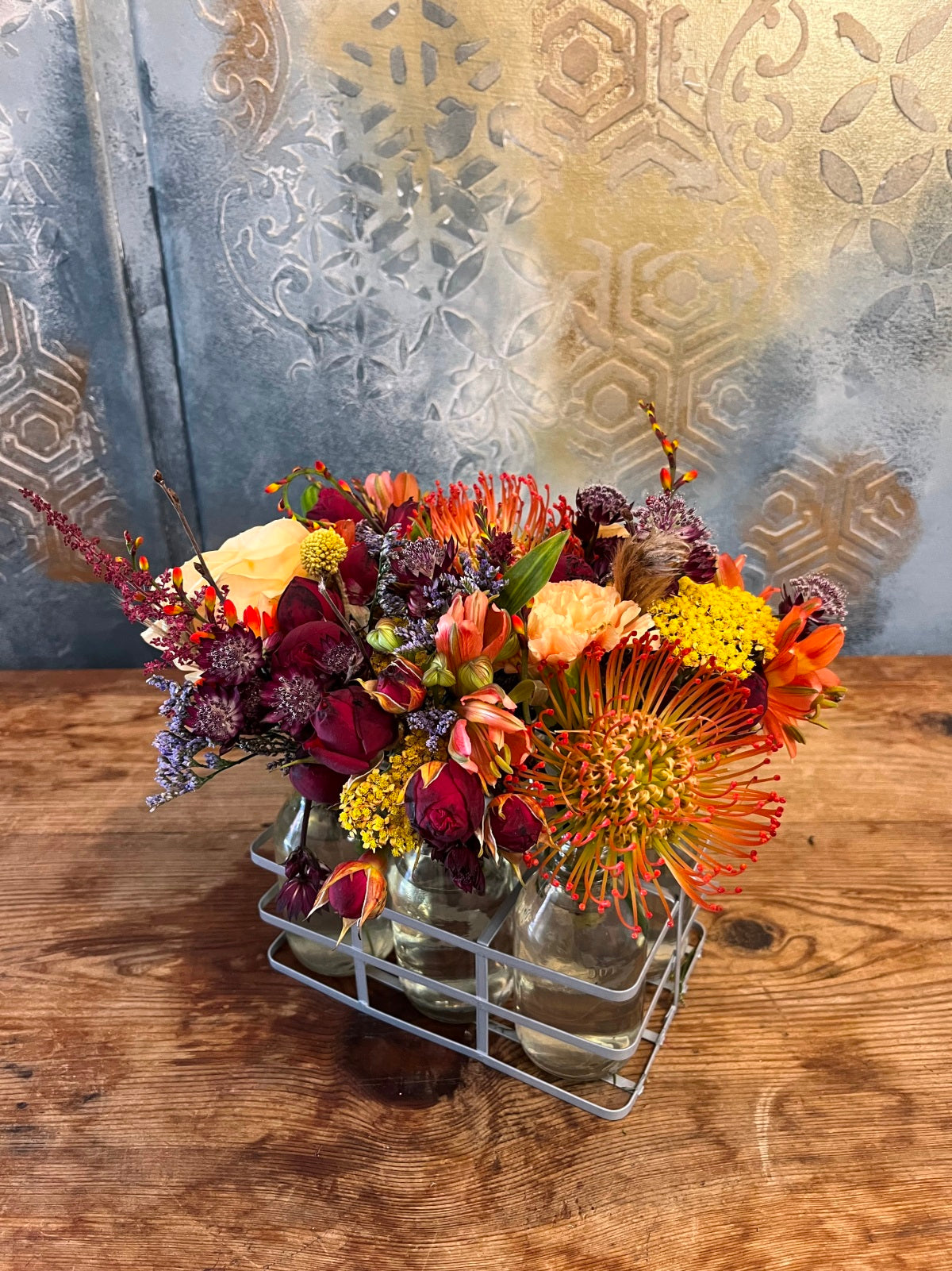 Autumnal Blooms in Bottles