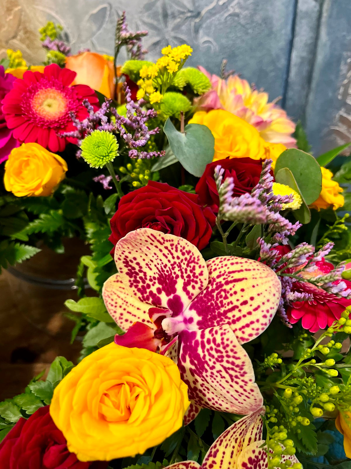 Funeral Wreath in Vibrant Colours