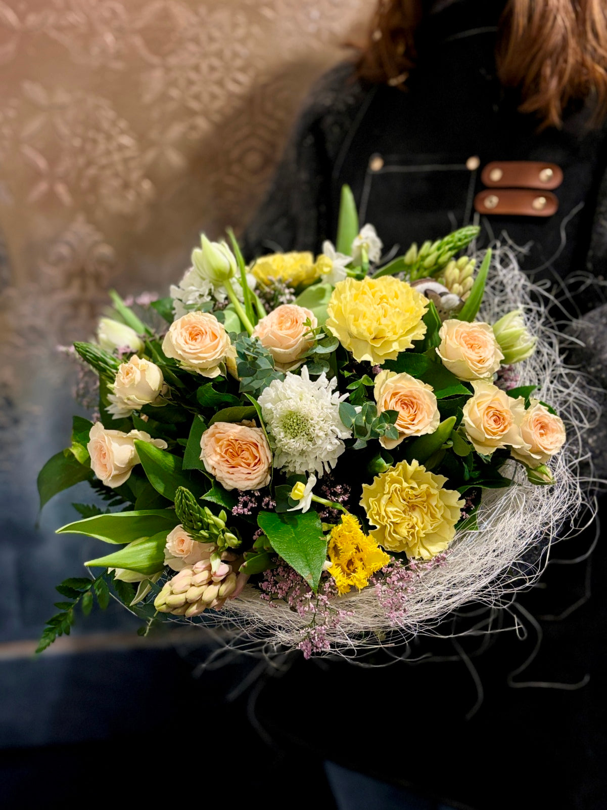 Scented Spring Flowers in Sisal Frame