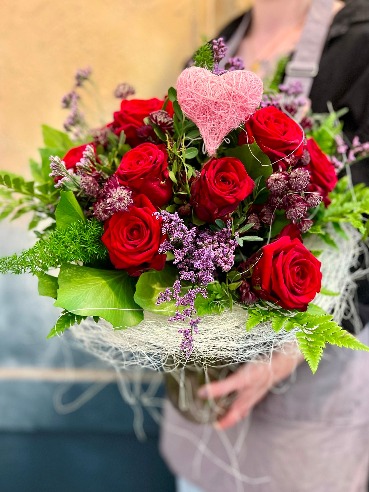 Mothers Day 12 Red Roses in Glass Vase