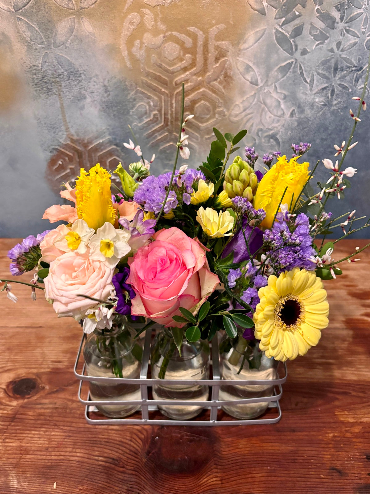 Spring Blooms in Bottles