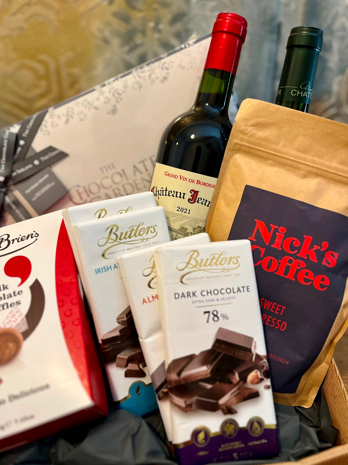 Chocolate Coffee and Wine Gift Hamper